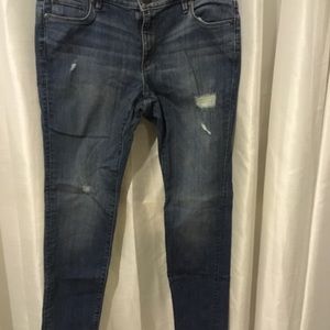 LOFT “destructed” skinny jeans. Size 10 Petite